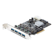 StarTech.com 4-Port USB PCIe Card - 10Gbps USB 3.1/3.2 Gen 2 Type-a PCI Express Expansion Card with 2 Controllers - 4x USB-a - USB PCIe Add-on Adapter