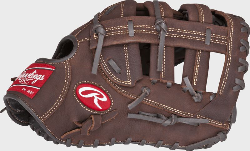Rawlings Player Preferred Adult Series First Base Mitt 12.5-Inch Baseball Glove - Left Hand Thrower - Dark Brown
