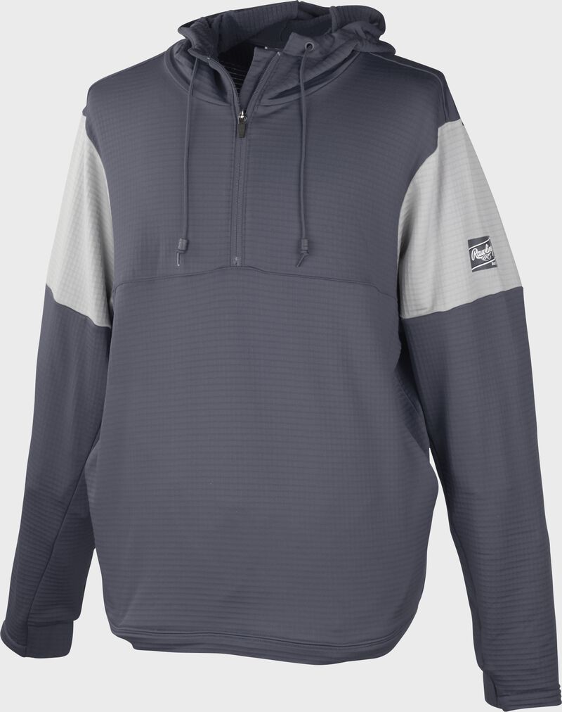 Rawlings Adult Colorsync Quarter-Zip Performance Fleece Hoodie - 3Xl - Graphite
