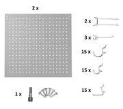 NPS® Set of 2 Peg Boards and 50 Hooks for 24" Wide HDT8 and SLT8 Tables