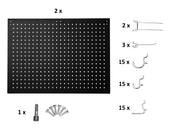 NPS® Set of 2 Peg Boards and 50 Hooks for 30" Wide HDT3 and SLT3 Tables