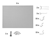 NPS® Set of 2 Peg Boards and 50 Hooks for 30" Wide HDT9 and SLT9 Tables