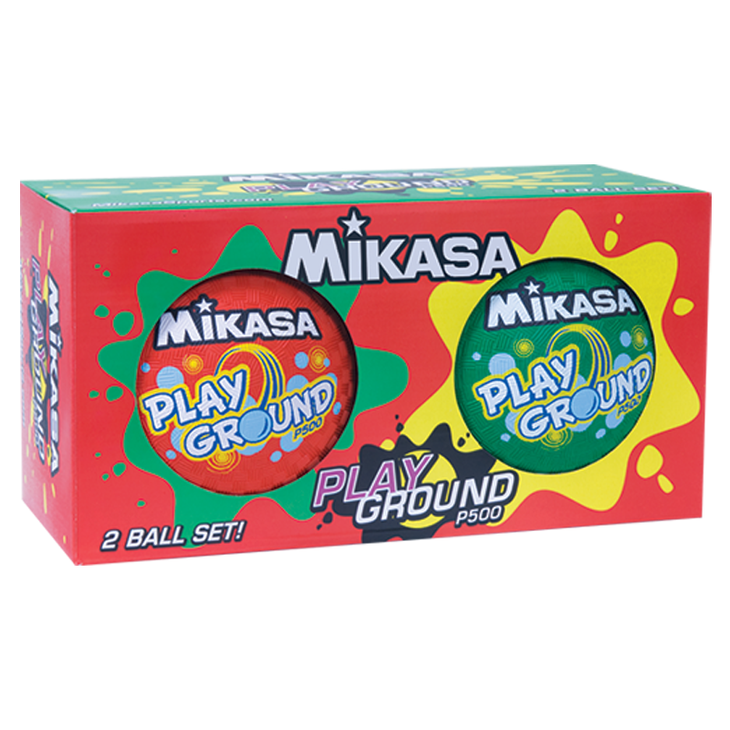 Playground Balls - Two 5" Diameter Rubber Ball Set, Retail Boxed
