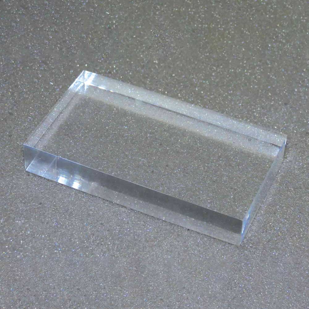 Block Acrylic, Measures 115 mm X 65 mm X 20 mm. All Sides Polished.