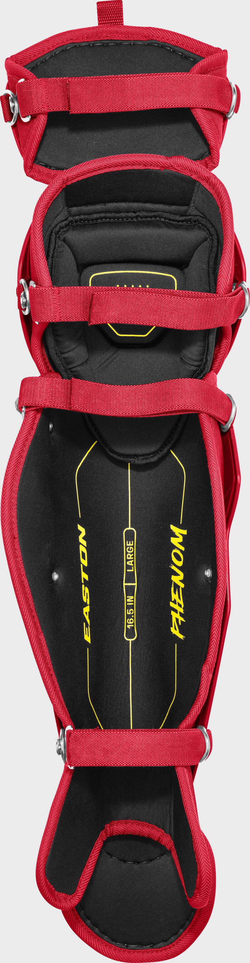 Easton Phenom Medium Leg Guards - Medium - Red