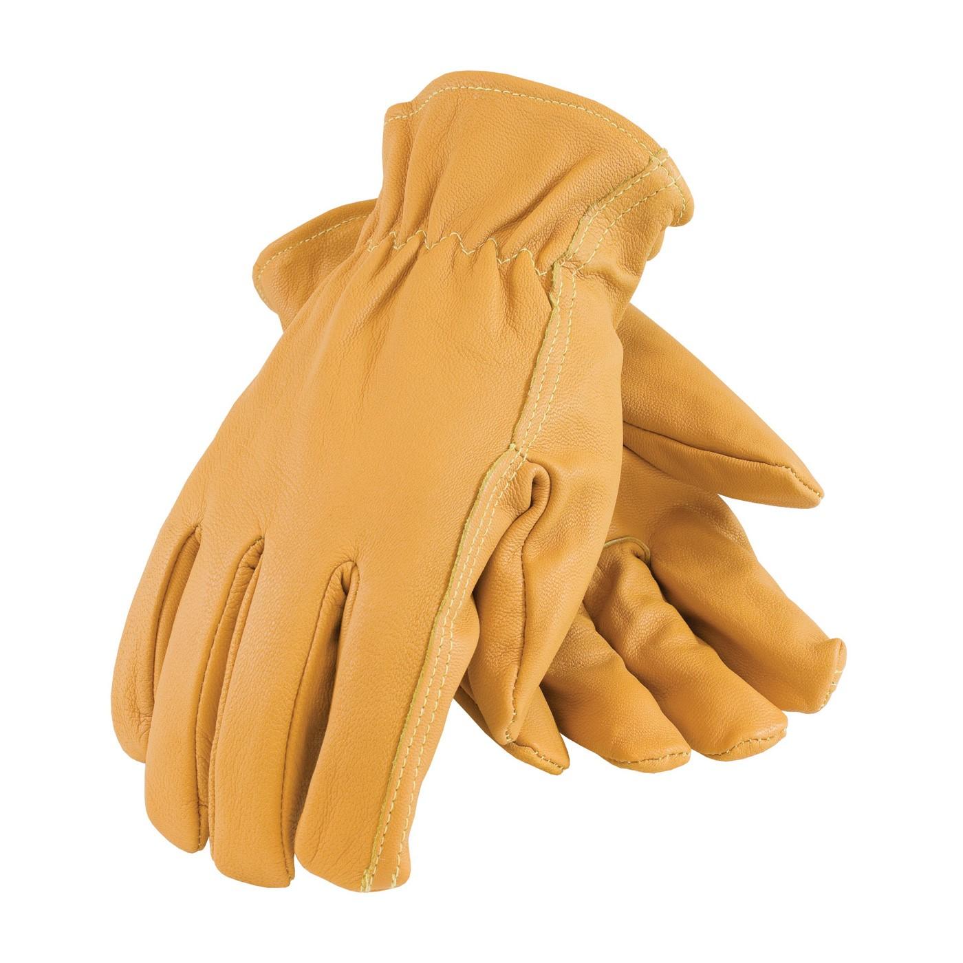 09-K3700/L PIP Kevlar Lined Top Grain Goatskin Drivers,Keystone Thumb,L
