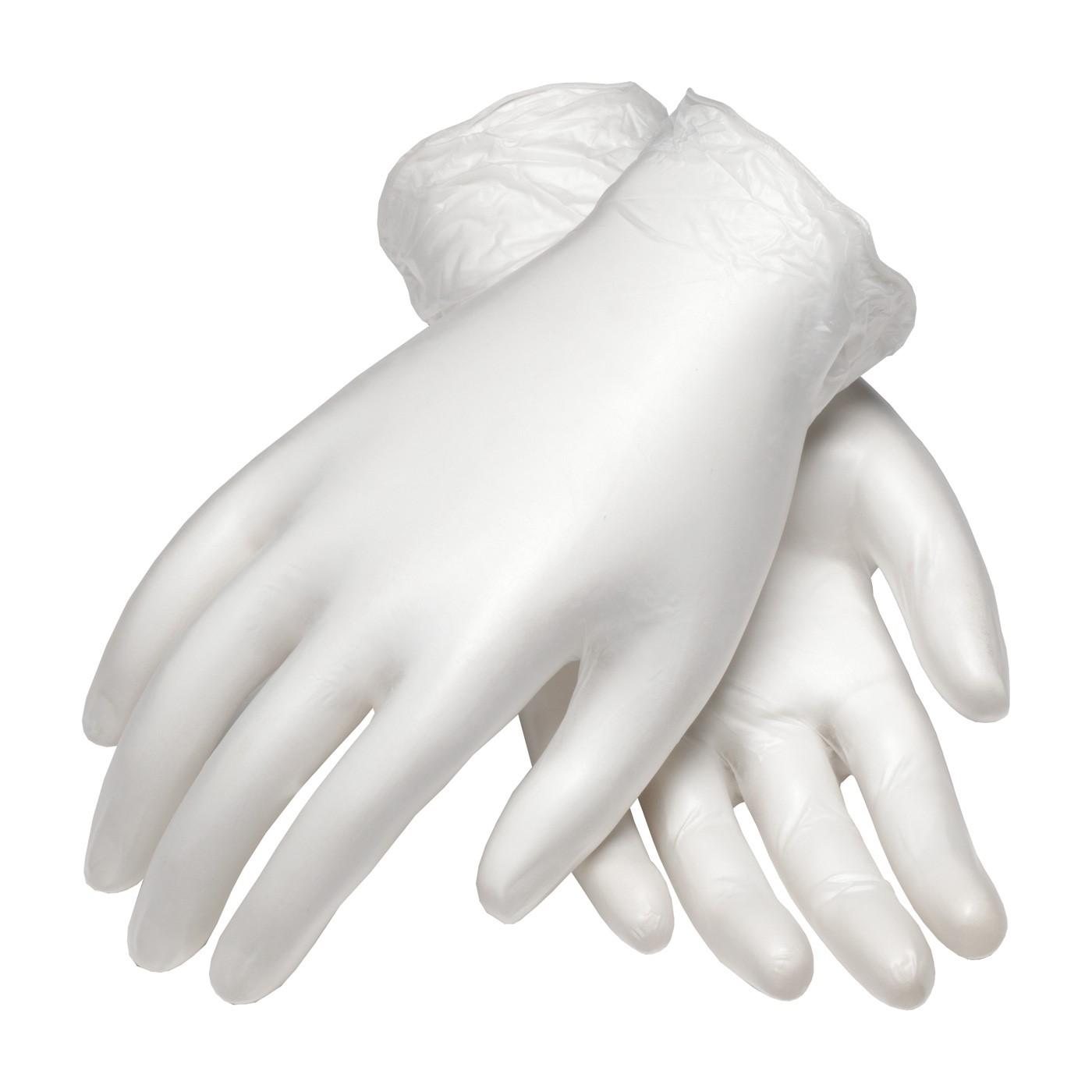 PIP CLEANTEAM CLASS 10 CLEANROOM VINYL GLOVES, 9 1/2" LENGTH, POWDER FREE, 5 MIL. , Size Large, Case Qty.: 1 Case