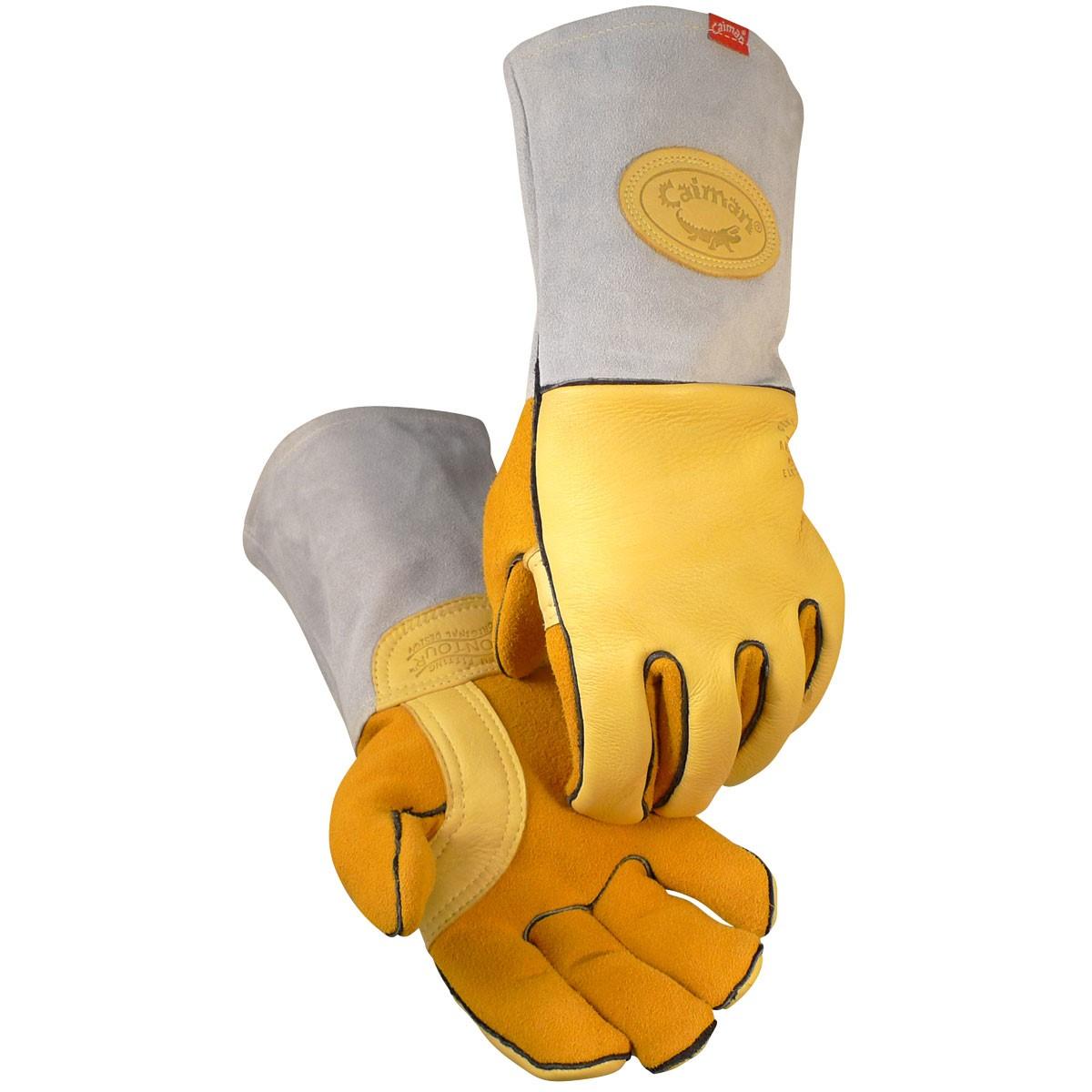 1485-6 PIP Premium MIG/Stick Welder's Gloves, Elk Skin, Gold, X-Large