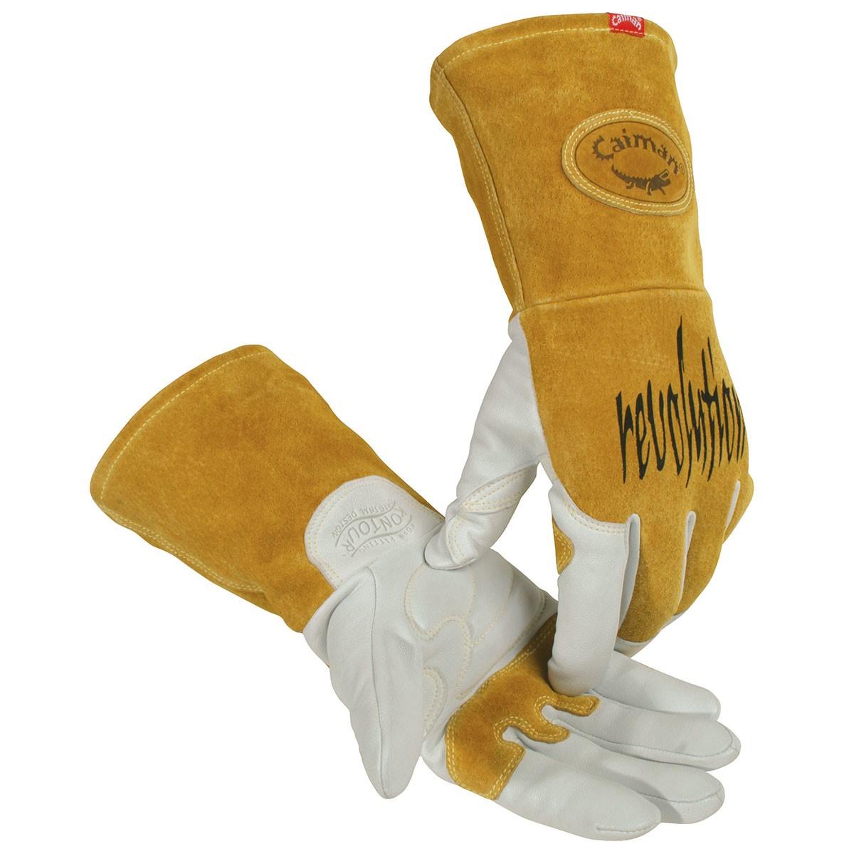1868-4 PIP Premium TIG/MIG Welder's Gloves, Goat Grain, Gold, Medium