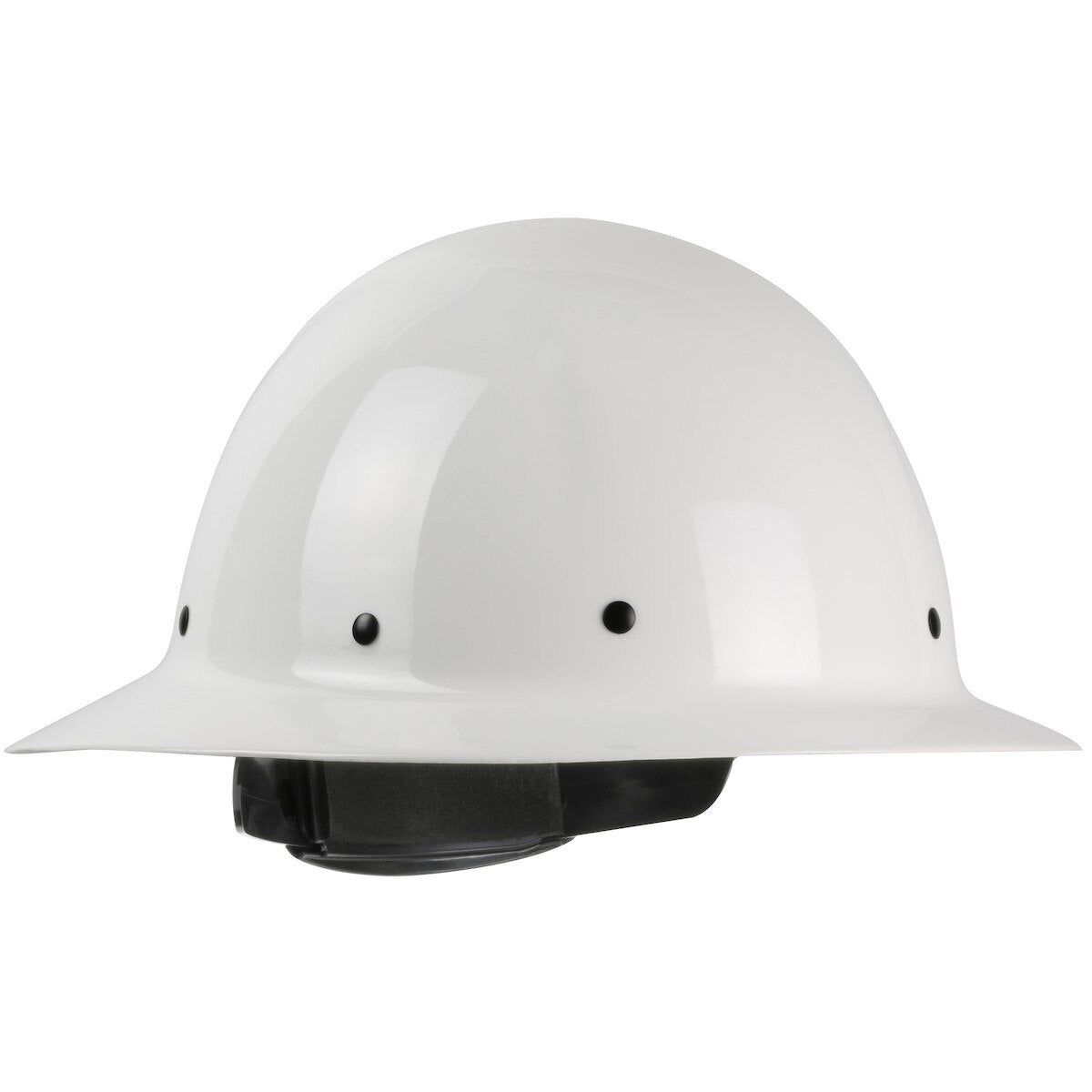 Hard Hat, HDPE Shell, Ratchet Adjustment, White, 12/Case