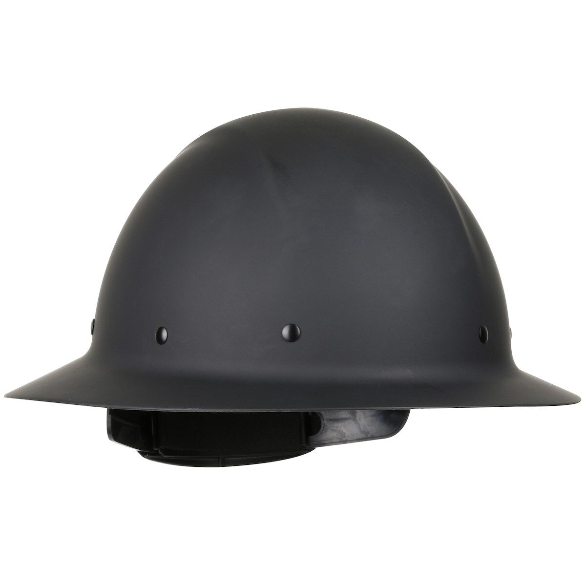 Hard Hat, HDPE Shell, Ratchet Adjustment, Black, 12/Case