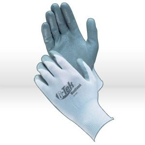 Nitrile Glove, G-TEK MAXIFOAM PREMIUM GRAY FOAM NITRILE, COATED PALM & FINGER TIPS