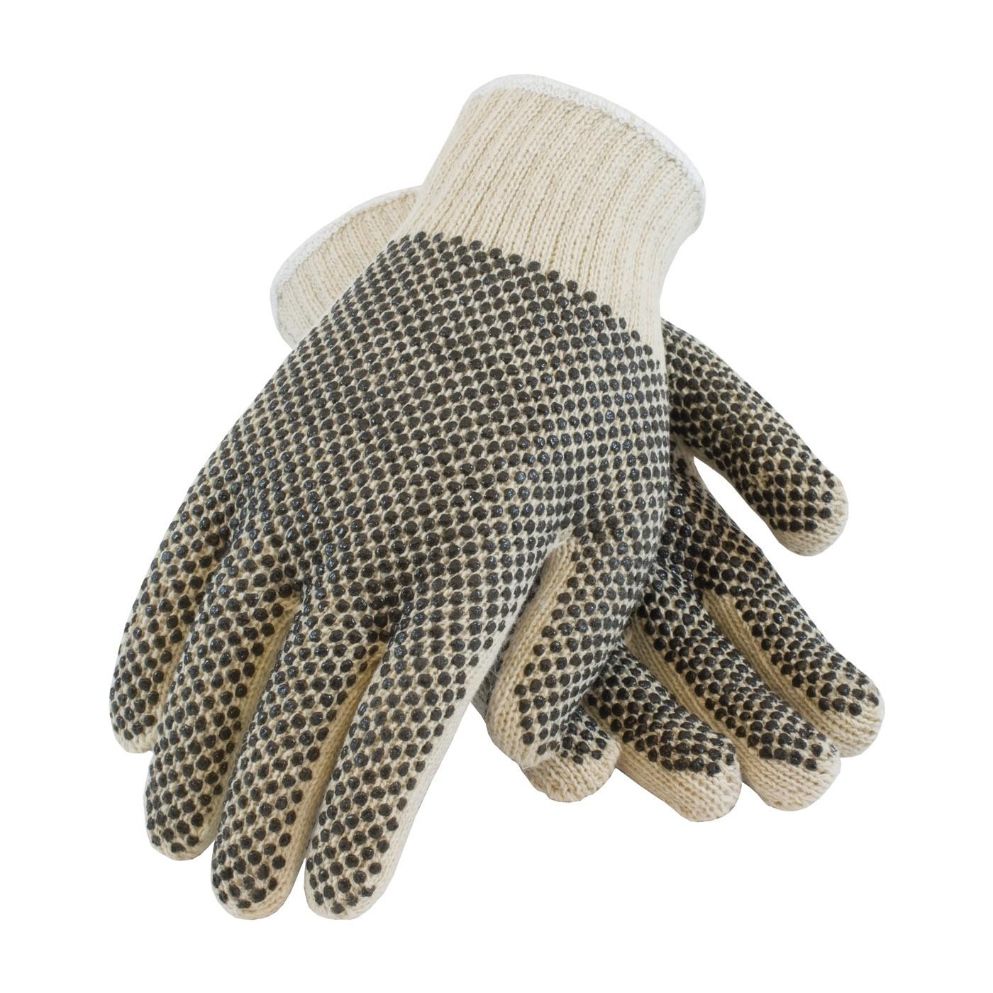 PIP PVC COATED SEAMLESS KNIT, DOUBLE SIDE DOTS, 7 GAUGE, DENSE DOT PATTERN , Size Large, Case Qty.: 20 Dozen