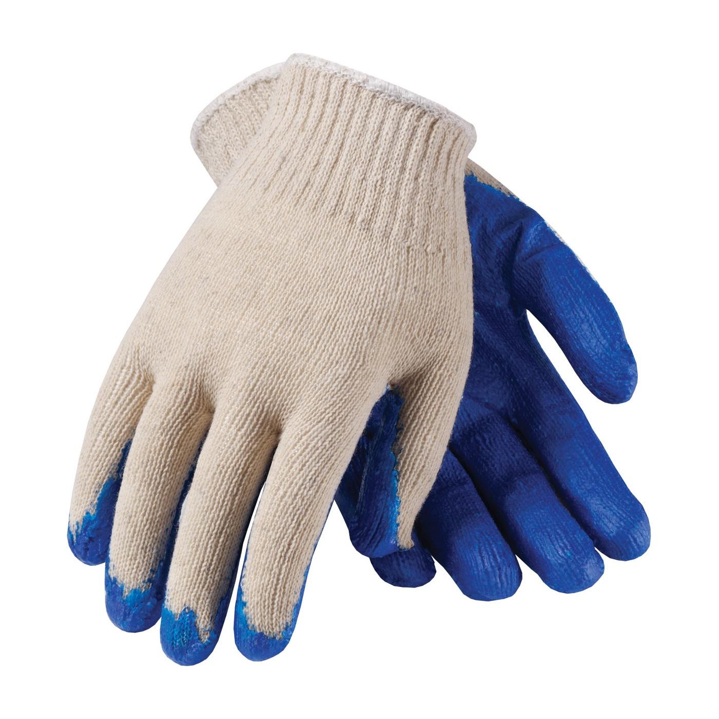 Protective Industrial Products Economy Grade Gloves, Type: Coated seamless knit with smooth palm, Color: Blue Latex, Size: Large, Packaging Qty: 1 Dozen - 25 dozen per case
