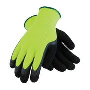 41-1420/L PIP Hi-Vis Lime 7 Gauge Brushed Acrylic Shell,Black Foam Latex Crinkle Finish,L