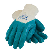 Protective Industrial Product Armour Lite XT Ultra Thin Nitrile Gloves, Liner: Cotton with Fully Coated Interlock liner, Material: Nitrile/Cotton, Color: Green, Cuff Style: Knitwrist Cuff, Size: Large, Packaging Qty: 12