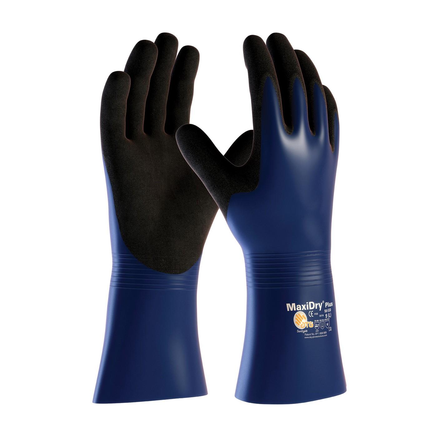PIP MAXIDRY PLUS ULTRA LIGHT WEIGHT NITRILE COATING ON SUPER FINE GAUGE SEAMLESS KNIT NYLON LINER WITH NON-SLIP GRIP, Size Large