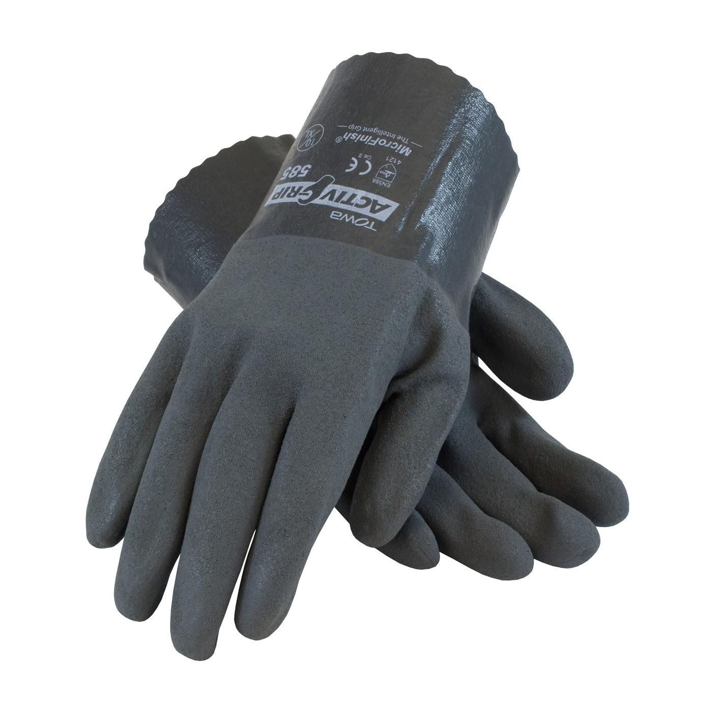 56-AG585/L PIP Activgrip Nitrile Gloves,Nitrile Dipped Gloves,Nitrile Dip,L,Gray