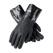 PIP PROCOAT PVC GLOVES, ROUGH ACID FINISH GRIP, BLACK, 14" LENGTH, JERSEY LINED , Case Qty.: 6 Dozen