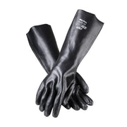 58-8060 PIP Procoat PVC Gloves,Smooth Finish,Black,18" Length,Interlock Lined