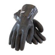 58-8120DD PIP Procoat PVC Gloves,Standard Sandy Finish,Black,10" Length,Interlock Lined