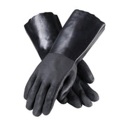 58-8140DD PIP Procoat PVC Gloves,Standard Sandy Finish,Black,14" Length,Interlock Lined