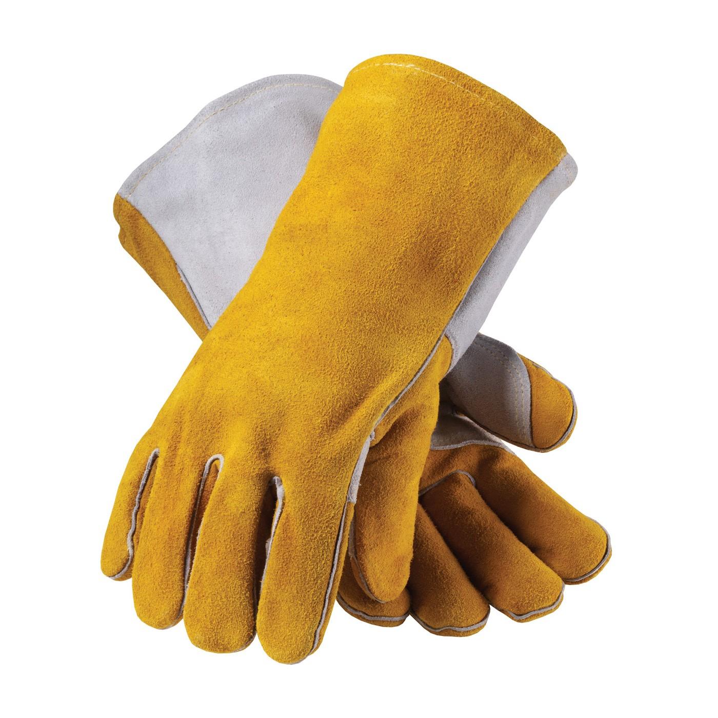 WELDERS' GLOVES, SIDE SPLIT WITH COTTON FOAM LINING, BROWN COLOR,6 Dz Per Case