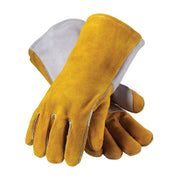 WELDERS' GLOVES, SIDE SPLIT WITH COTTON FOAM LINING, BROWN COLOR,6 Dz Per Case