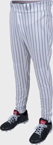 Rawlings Adult Plated Pro Taper Fit Pant With Sublimated Pro Stripe - Medium - White/Black