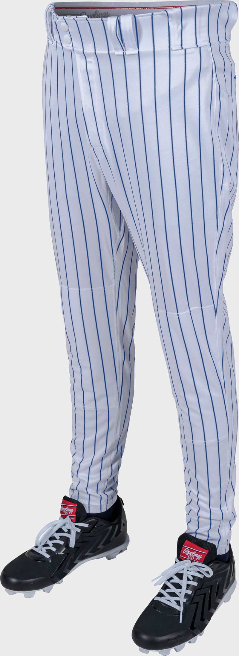 Rawlings Youth Plated Pro Taper Fit Pant With Sublimated Pro Stripe - Extra Large - White/Royal