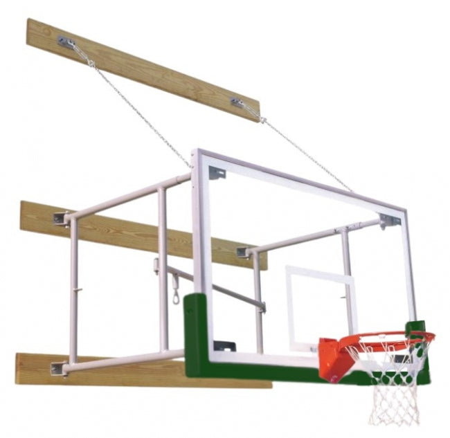 Side Fold 4'-6' Competitor Basketball Package, Forest Green