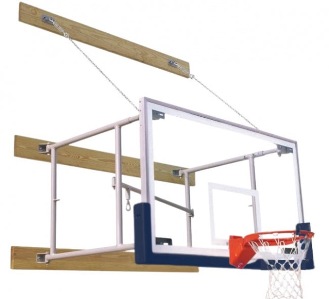 Side Fold 4'-6' Competitor Basketball Package, Navy