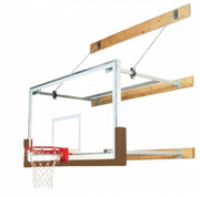 Stationary 4'-6' Competitor Basketball Package, Brown