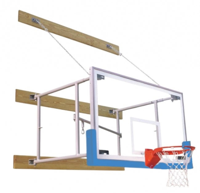 Stationary 4'-6' Competitor Basketball Package, Columbia Blue