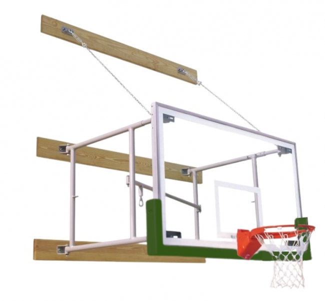 Stationary 4'-6' Competitor Basketball Package, Forest Green