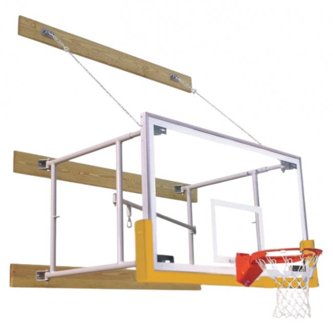 Stationary 4'-6' Competitor Basketball Package, Athletic Gold