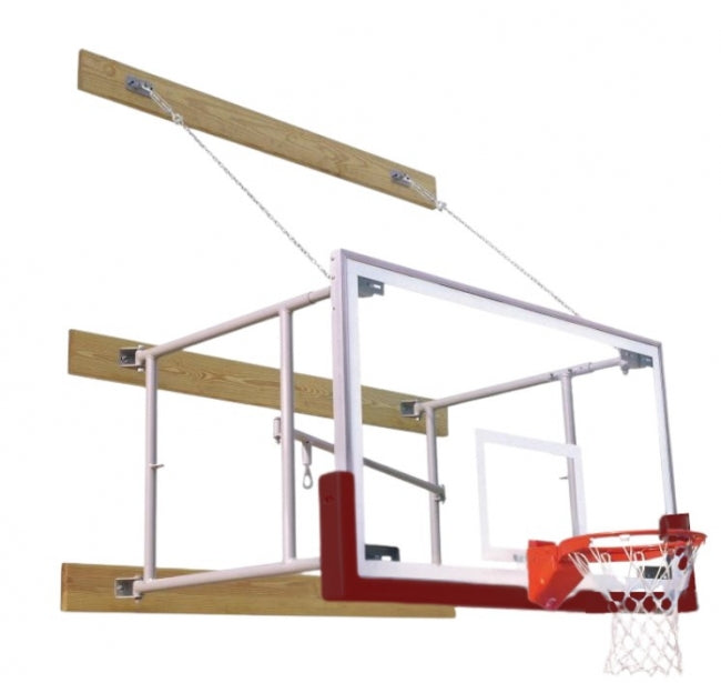 Stationary 4'-6' Competitor Basketball Package, Maroon