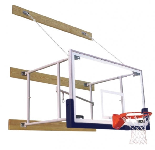 Stationary 4'-6' Competitor Basketball Package, Navy