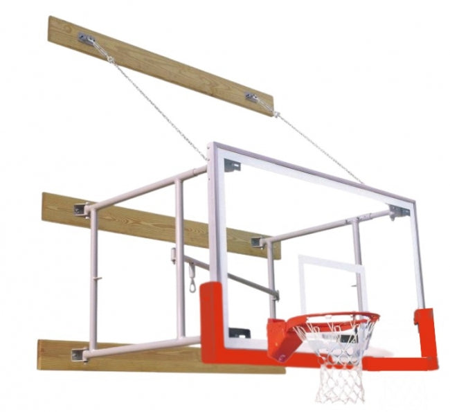 Stationary 4'-6' Competitor Basketball Package, Scarlet Red