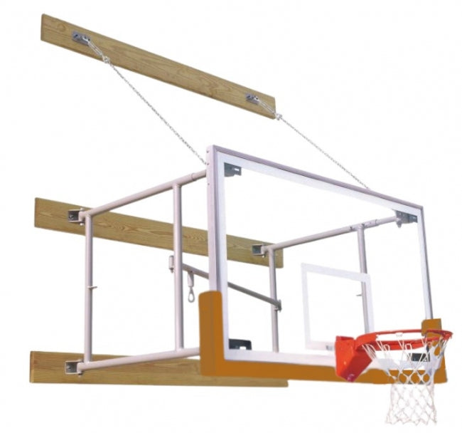 Side Fold 6'-8' Competitor Basketball Package, Burnt Orange