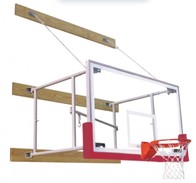 Side Fold 6'-8' Competitor Basketball Package, Cardinal