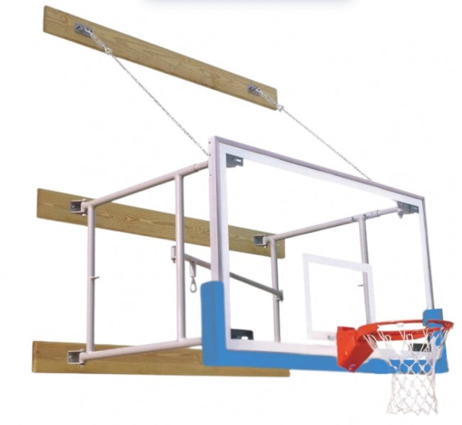 Side Fold 6'-8' Competitor Basketball Package, Columbia Blue