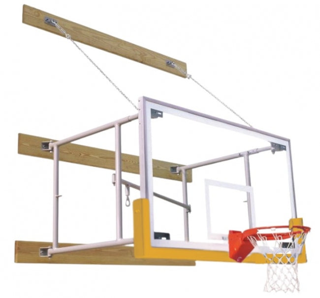 Side Fold 6'-8' Competitor Basketball Package, Athletic Gold