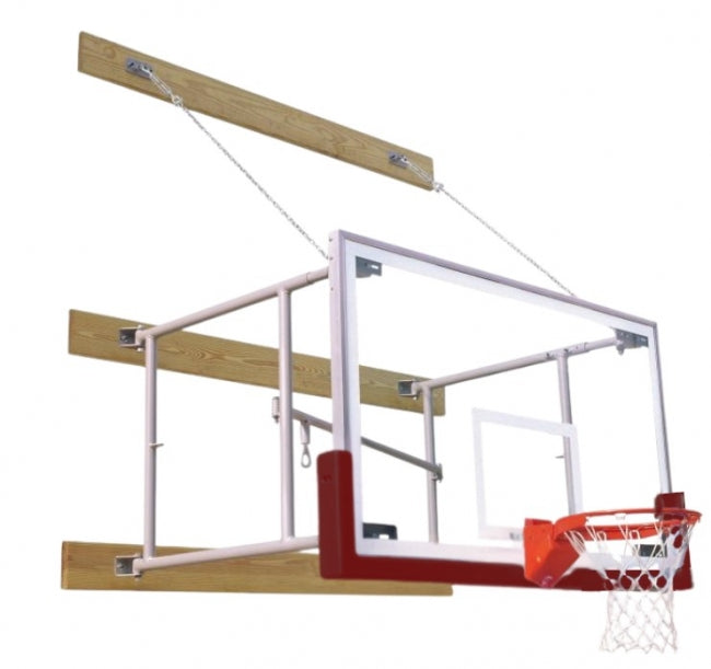 Side Fold 6'-8' Competitor Basketball Package, Maroon