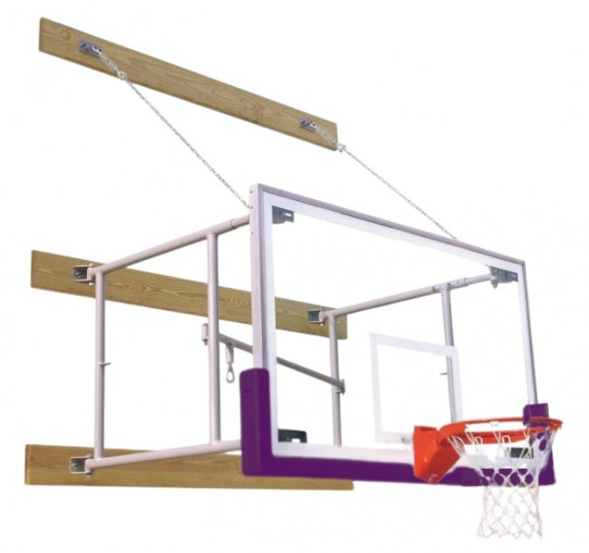 Side Fold 6'-8' Competitor Basketball Package, Purple