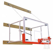 Side Fold 6'-8' Competitor Basketball Package, Scarlet Red