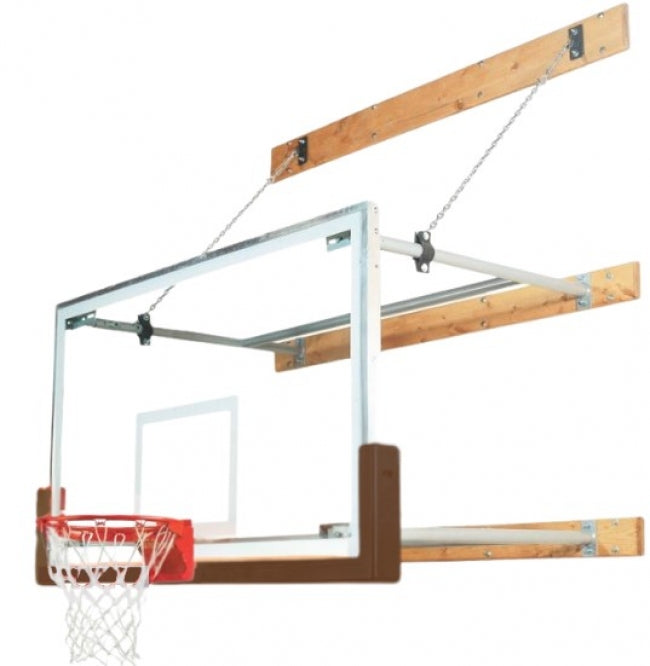 Stationary 6'-8' Competitor Basketball Package, Brown