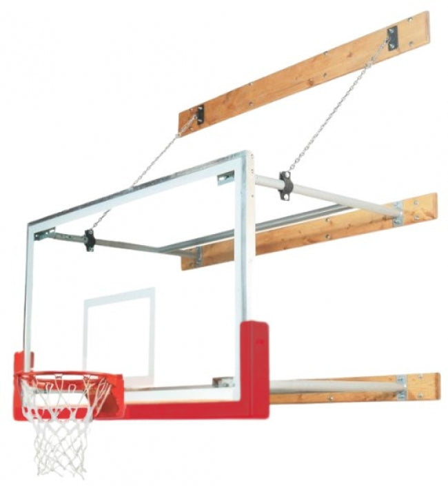 Stationary 6'-8' Competitor Basketball Package, Cardinal