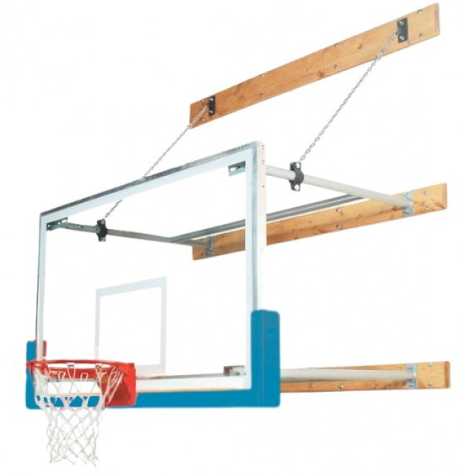 Stationary 6'-8' Competitor Basketball Package, Columbia Blue