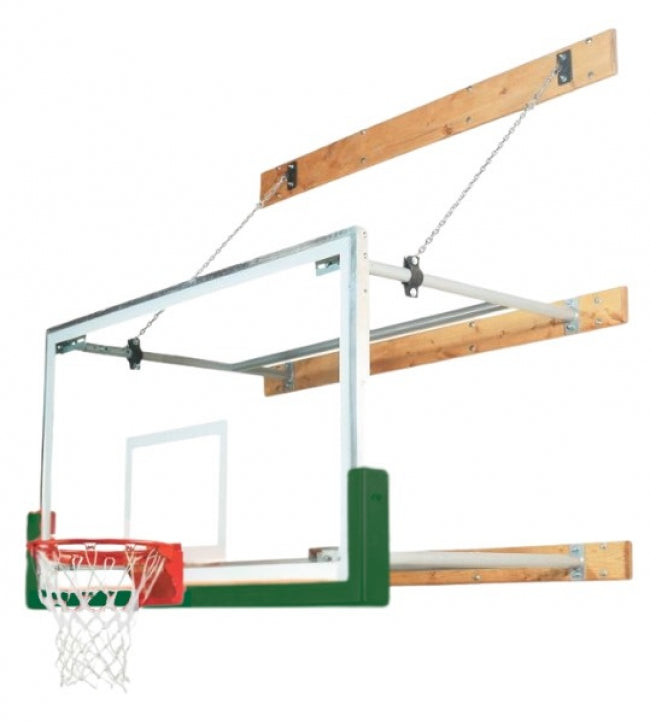 Stationary 6'-8' Competitor Basketball Package, Forest Green